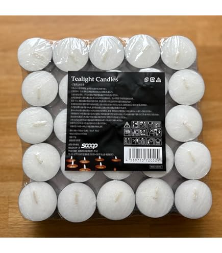 Amazon.co.jp: ティーライトキャンドル クリアカップ 燃焼 約4時間 100